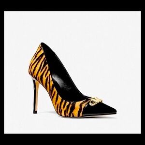 Michael Kors- Parker Tiger Print Calf Hair and Leather Pump-NWT